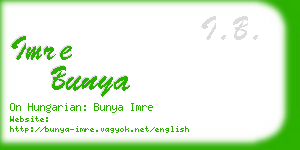 imre bunya business card